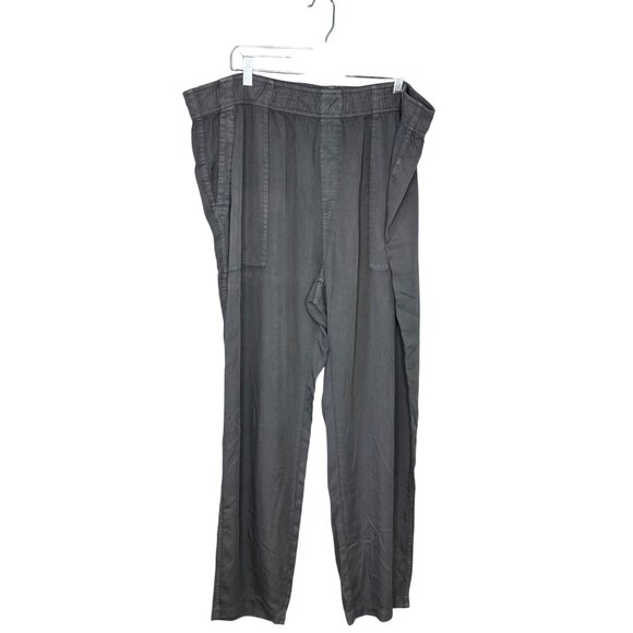 GAP Pull On Pants‎ Womens Size XXL High Rise Viscose Gray Pockets Casual NEW - Picture 2 of 7